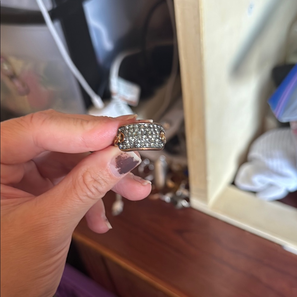 Gold And Silver Rhinestone Ring